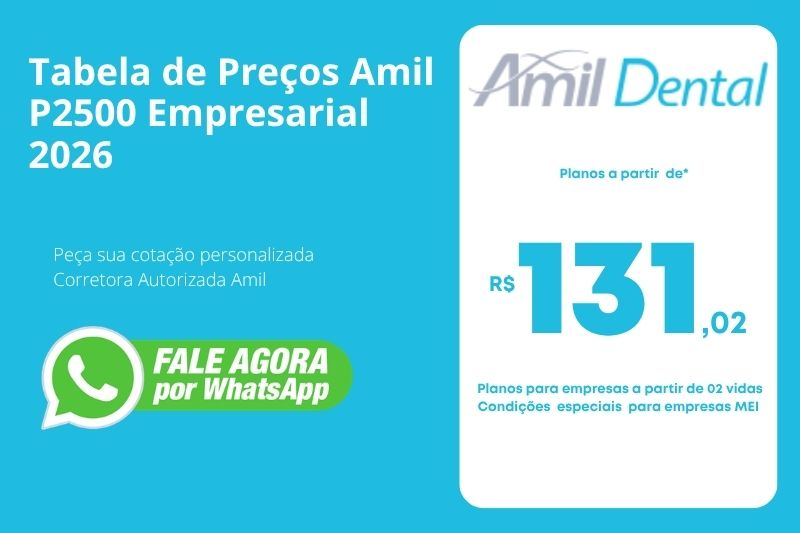 Tabela De Preços P2500 Empresarial 2026
