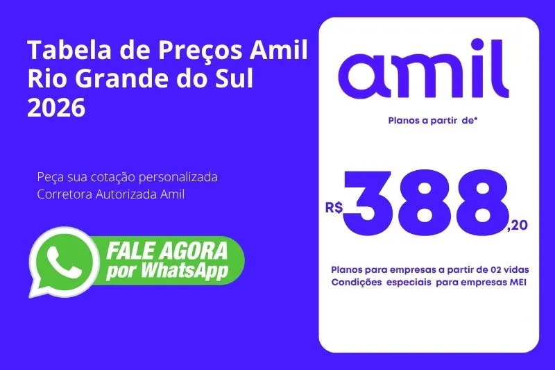Tabela De Preço Amil Rio Grande do Sul 2026
